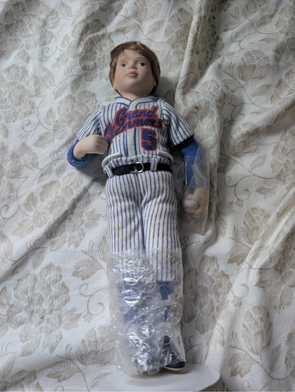 Vintage Grand Slammer #5 Baseball Player Figurine Doll